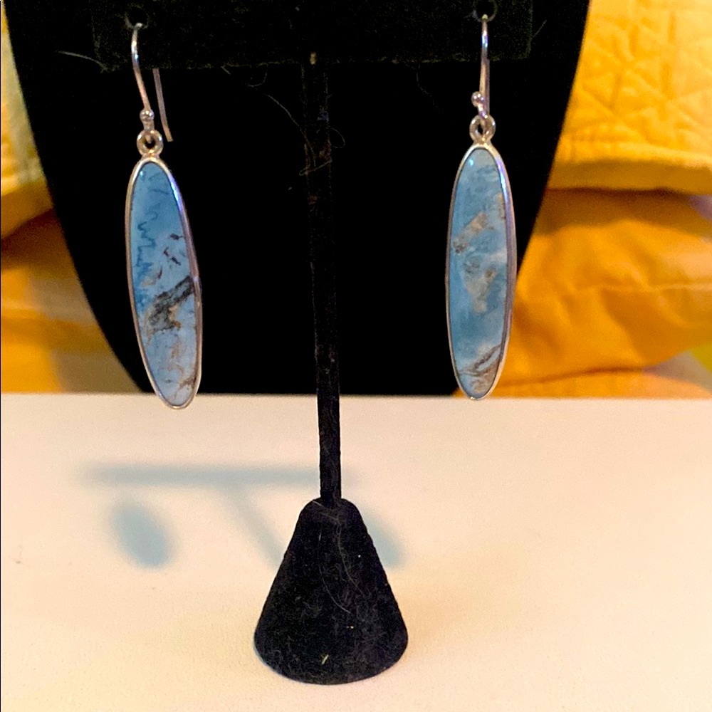New Charles Albert S/Silver Aztec Earrings